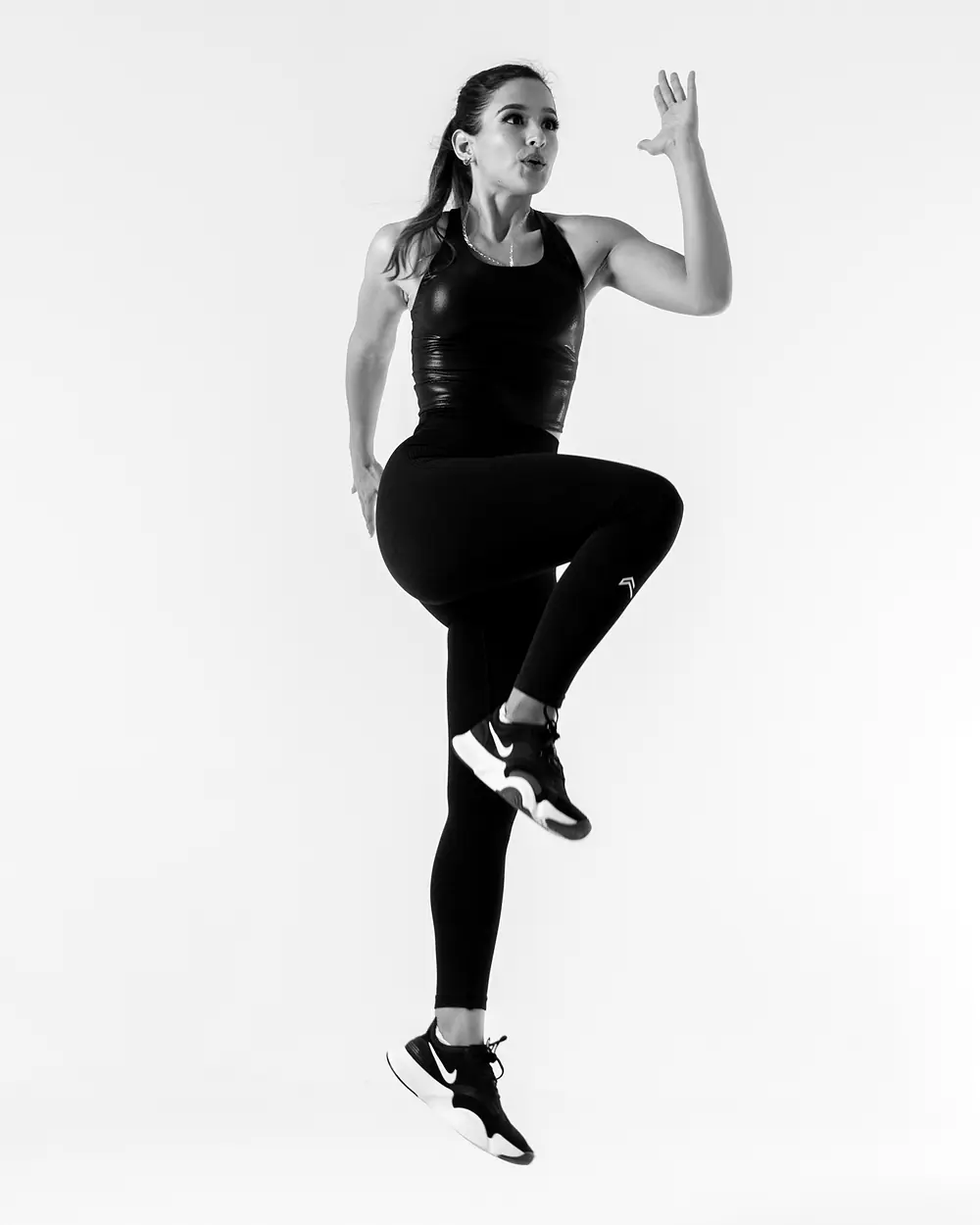 Sahara González entrenando